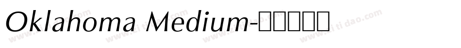 Oklahoma Medium字体转换